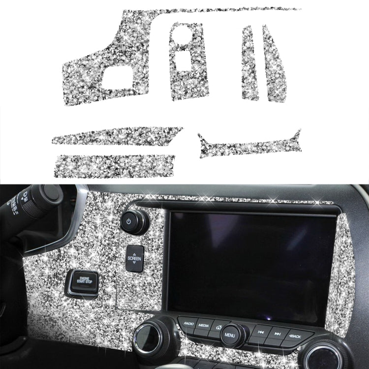 For Chevrolet Corvette C7 2014-2019 7 in 1 Car Central Control Panel Diamond Decorative Sticker, Left Drive - Car Interior Mouldings by PMC TechLife | Online Shopping South Africa | PMC TechLife | Buy Now Pay Later Mobicred