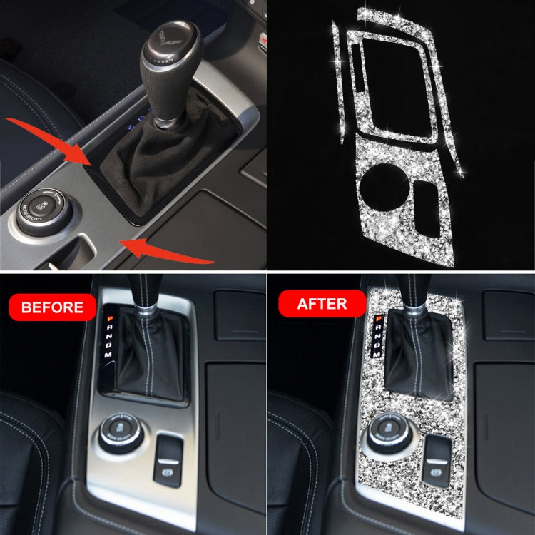 For Chevrolet Corvette C7 2014-2019 Car Gear Panel Diamond Decorative Sticker, Left Drive - Car Interior Mouldings by PMC TechLife | Online Shopping South Africa | PMC TechLife | Buy Now Pay Later Mobicred