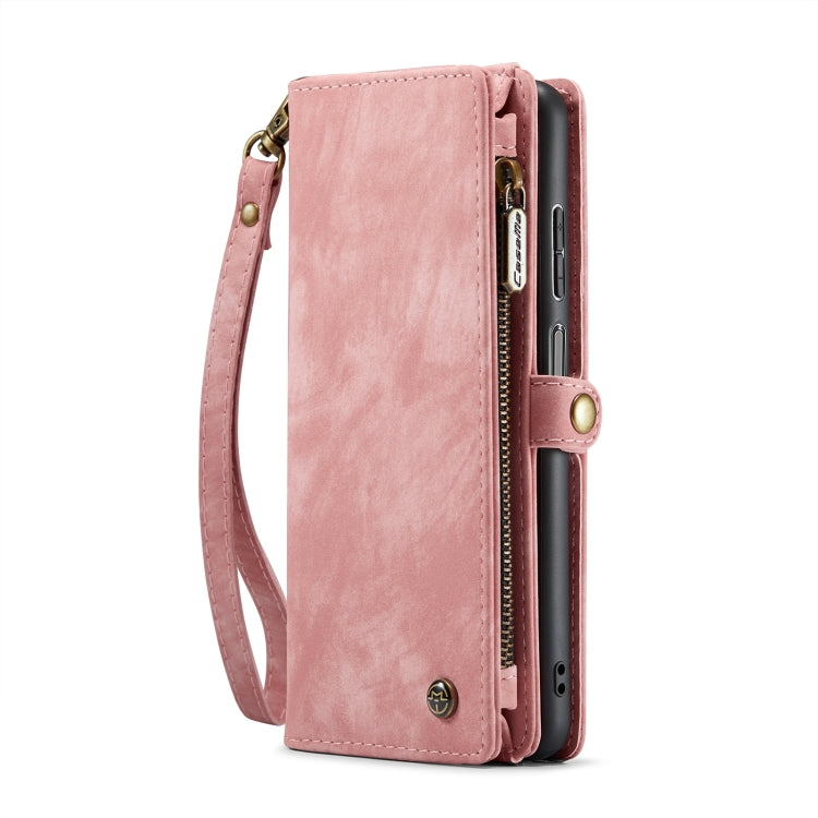 For Samsung Galaxy A15 5G CaseMe 008 Multifunctional Zipper Wallet Leather Phone Case with Lanyard(Pink) - Galaxy Phone Cases by CaseMe | Online Shopping South Africa | PMC Jewellery | Buy Now Pay Later Mobicred