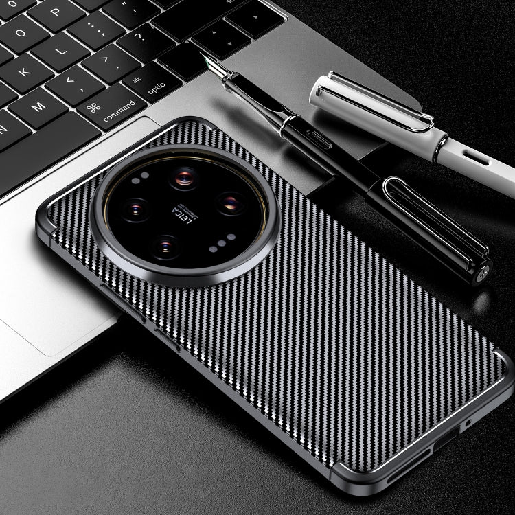 For Xiaomi 14 Ultra Carbon Fiber Texture Shockproof TPU Phone Case(Black) - 14 Ultra Cases by PMC TechLife | Online Shopping South Africa | PMC TechLife | Buy Now Pay Later Mobicred