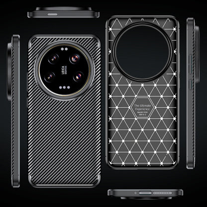 For Xiaomi 14 Ultra Carbon Fiber Texture Shockproof TPU Phone Case(Black) - 14 Ultra Cases by PMC Jewellery | Online Shopping South Africa | PMC Jewellery