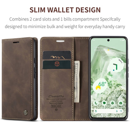 For Google Pixel 8A CaseMe 013 Multifunctional Horizontal Flip Leather Phone Case(Coffee) - Google Cases by CaseMe | Online Shopping South Africa | PMC Jewellery | Buy Now Pay Later Mobicred