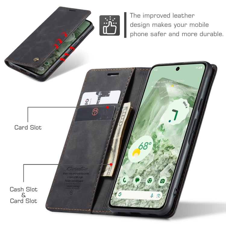 For Google Pixel 8A CaseMe 013 Multifunctional Horizontal Flip Leather Phone Case(Black) - Google Cases by CaseMe | Online Shopping South Africa | PMC Jewellery | Buy Now Pay Later Mobicred