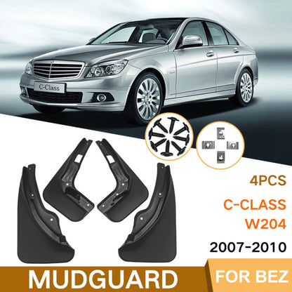 For Mercedes-Benz C-Class W205 2007-2010 4pcs/Set Car Auto Soft Plastic Splash Flaps Fender Guard - Mudguards by PMC Jewellery | Online Shopping South Africa | PMC Jewellery | Buy Now Pay Later Mobicred