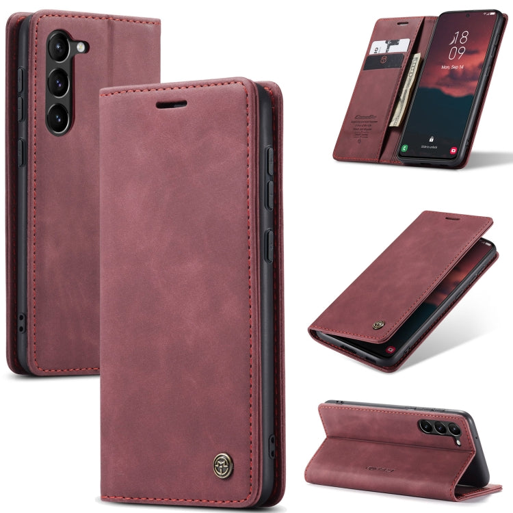 For Samsung Galaxy S24+ 5G CaseMe 013 Multifunctional Horizontal Flip Leather Phone Case(Wine Red) - Galaxy S24+ 5G Cases by CaseMe | Online Shopping South Africa | PMC Jewellery | Buy Now Pay Later Mobicred