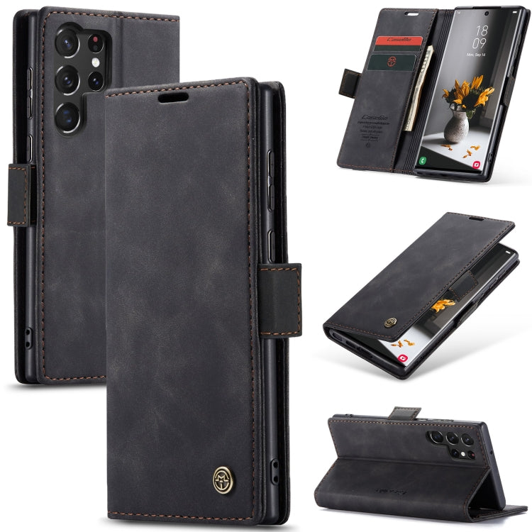 ForSamsung Galaxy S24 Ultra 5G CaseMe 013 Multifunctional Horizontal Flip Leather Phone Case(Black) - Galaxy S24 Ultra 5G Cases by CaseMe | Online Shopping South Africa | PMC Jewellery | Buy Now Pay Later Mobicred