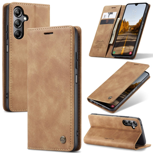 For Samsung Galaxy A05s CaseMe 013 Multifunctional Horizontal Flip Leather Phone Case(Brown) - Galaxy Phone Cases by CaseMe | Online Shopping South Africa | PMC Jewellery | Buy Now Pay Later Mobicred