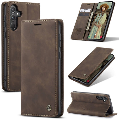 For Samsung Galaxy A55 5G CaseMe 013 Multifunctional Horizontal Flip Leather Phone Case(Coffee) - Galaxy Phone Cases by CaseMe | Online Shopping South Africa | PMC Jewellery | Buy Now Pay Later Mobicred