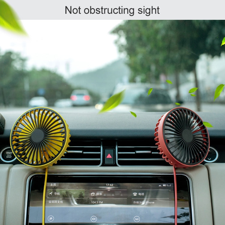 F829 Portable Car Air Outlet Electric Cooling Fan with LED Light(White) - Heating & Fans by PMC Jewellery | Online Shopping South Africa | PMC Jewellery | Buy Now Pay Later Mobicred