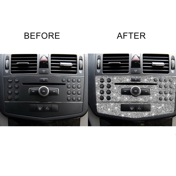 For Mercedes-Benz C-class W204 2007-2010 Car Central Control Panel C Diamond Decorative Sticker, Left and Right Drive - Car Interior Mouldings by PMC Jewellery | Online Shopping South Africa | PMC Jewellery | Buy Now Pay Later Mobicred