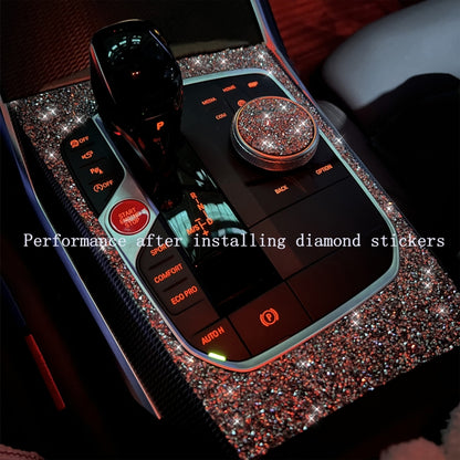 For Ford Mustang 2015-2020 Car Horn Circle Diamond Decoration Sticker, Left and Right Drive - Car Interior Mouldings by PMC Jewellery | Online Shopping South Africa | PMC Jewellery | Buy Now Pay Later Mobicred