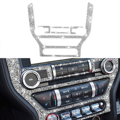 For Ford Mustang 2015-2020 Car Central Control CD Frame Diamond Decoration Sticker, Left and Right Drive - Car Interior Mouldings by PMC Jewellery | Online Shopping South Africa | PMC Jewellery | Buy Now Pay Later Mobicred