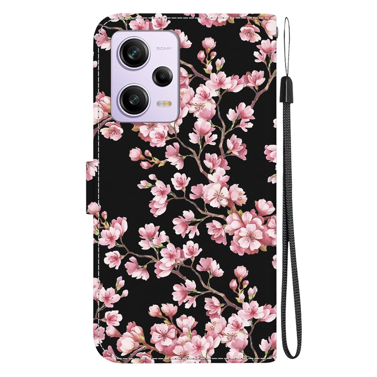 For Xiaomi Redmi Note 12 Pro Crystal Texture Colored Drawing Leather Phone Case(Plum Bossom) - Xiaomi Cases by PMC Jewellery | Online Shopping South Africa | PMC Jewellery | Buy Now Pay Later Mobicred