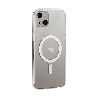 For iPhone 15 USAMS Ice Magnet Series MagSafe PC Hybrid TPU Phone Case(Transparent) - iPhone 15 Cases by USAMS | Online Shopping South Africa | PMC Jewellery | Buy Now Pay Later Mobicred