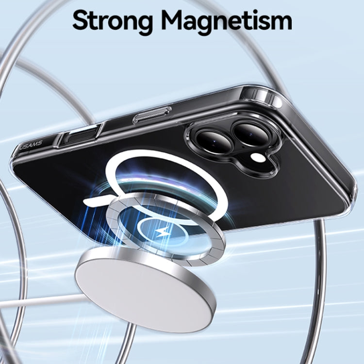 For iPhone 16 Pro Max USAMS Ice Magnet Series MagSafe PC Hybrid TPU Phone Case(Transparent) - iPhone 16 Pro Max Cases by USAMS | Online Shopping South Africa | PMC Jewellery | Buy Now Pay Later Mobicred