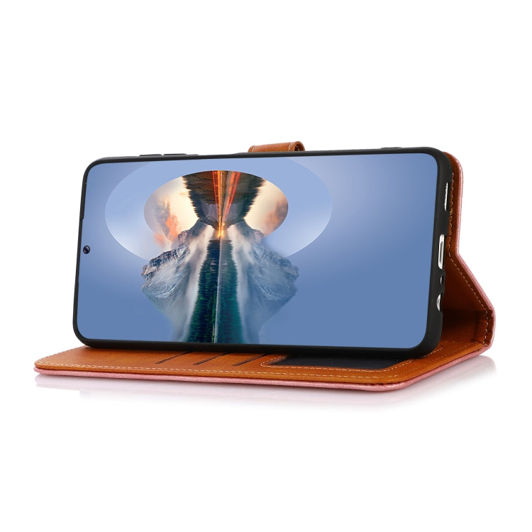 For Google Pixel 9 KHAZNEH Dual-color Cowhide Texture Flip Leather Phone Case(Brown) - Google Cases by PMC TechLife | Online Shopping South Africa | PMC TechLife | Buy Now Pay Later Mobicred
