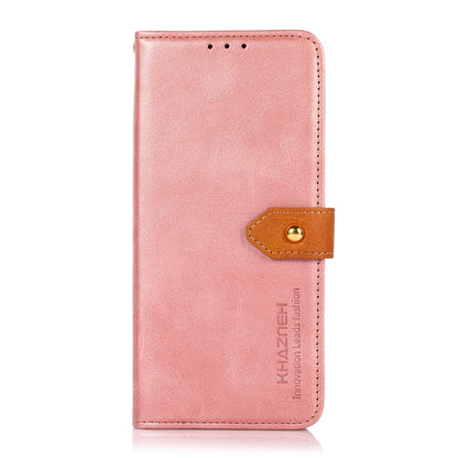 For Google Pixel 9 Pro KHAZNEH Dual-color Cowhide Texture Flip Leather Phone Case(Rose Gold) - Google Cases by PMC Jewellery | Online Shopping South Africa | PMC Jewellery | Buy Now Pay Later Mobicred