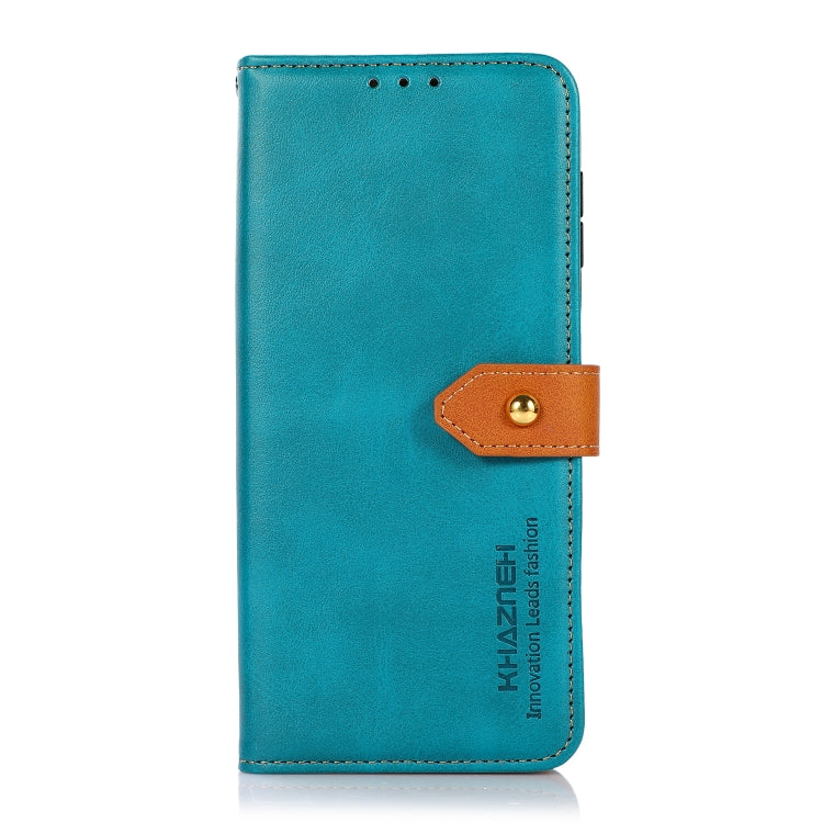 For Google Pixel 9 Pro KHAZNEH Dual-color Cowhide Texture Flip Leather Phone Case(Blue) - Google Cases by PMC TechLife | Online Shopping South Africa | PMC TechLife | Buy Now Pay Later Mobicred