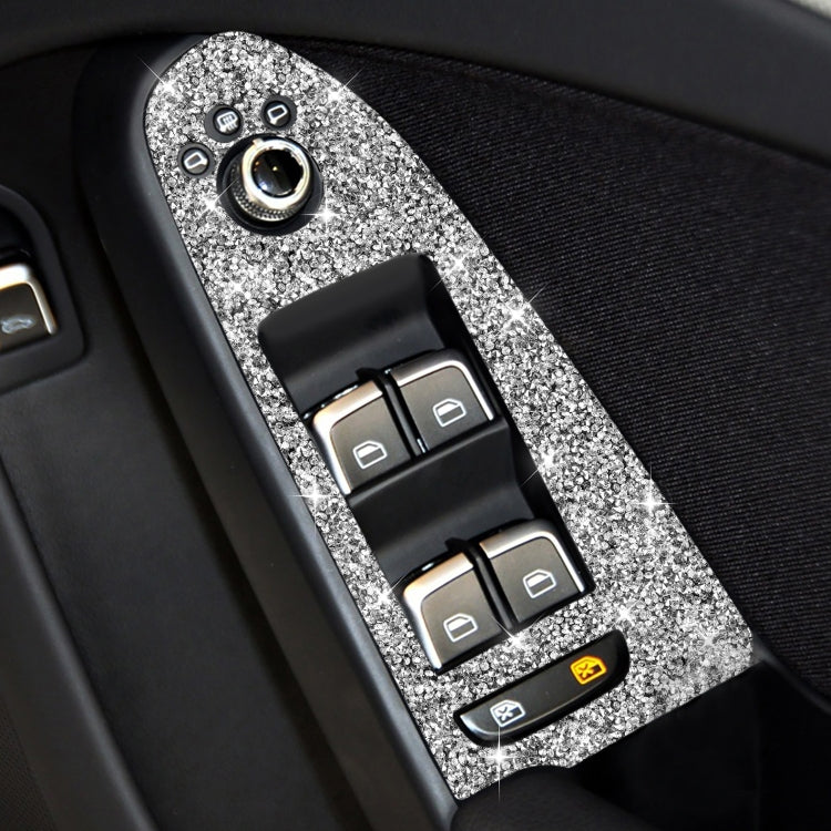 For Audi A4 / A5 / Q5 Car Door Lift Control Panel Diamond Decoration Sticker, Right Drive Low Configured - Car Interior Mouldings by PMC Jewellery | Online Shopping South Africa | PMC Jewellery | Buy Now Pay Later Mobicred