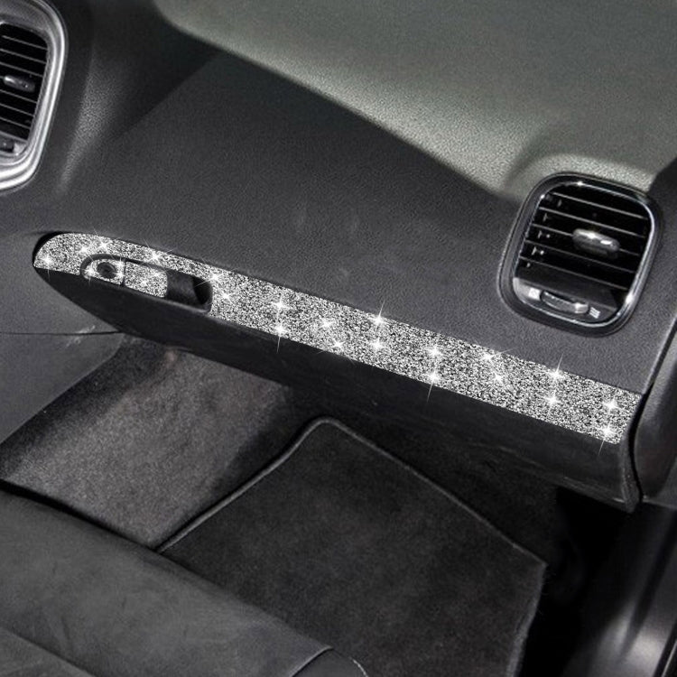 For Dodge Charger 2011-2014 3pcs/Set Car Front Passenger Seat Storage Box Handle Diamond Decorative Sticker, Left-hand Drive - Car Interior Mouldings by PMC TechLife | Online Shopping South Africa | PMC TechLife | Buy Now Pay Later Mobicred