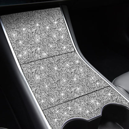 For Tesla Model 3 Car Rear Door Sill Strip Diamond Sticker,Left and Right Drive Universal - Car Interior Mouldings by PMC Jewellery | Online Shopping South Africa | PMC Jewellery | Buy Now Pay Later Mobicred