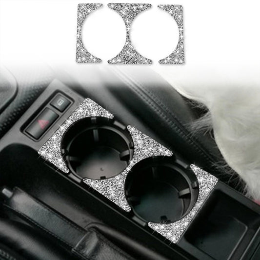 For BMW Series 3 E46 1998-2005 Car Water Cup Holder Panel Diamond Decoration Sticker, Left and Right Drive - Car Interior Mouldings by PMC Jewellery | Online Shopping South Africa | PMC Jewellery | Buy Now Pay Later Mobicred