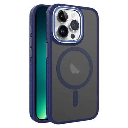 For iPhone 13 Pro Max Two-color Frosted MagSafe Magnetic Phone Case(Blue) - iPhone 13 Pro Max Cases by PMC Jewellery | Online Shopping South Africa | PMC Jewellery