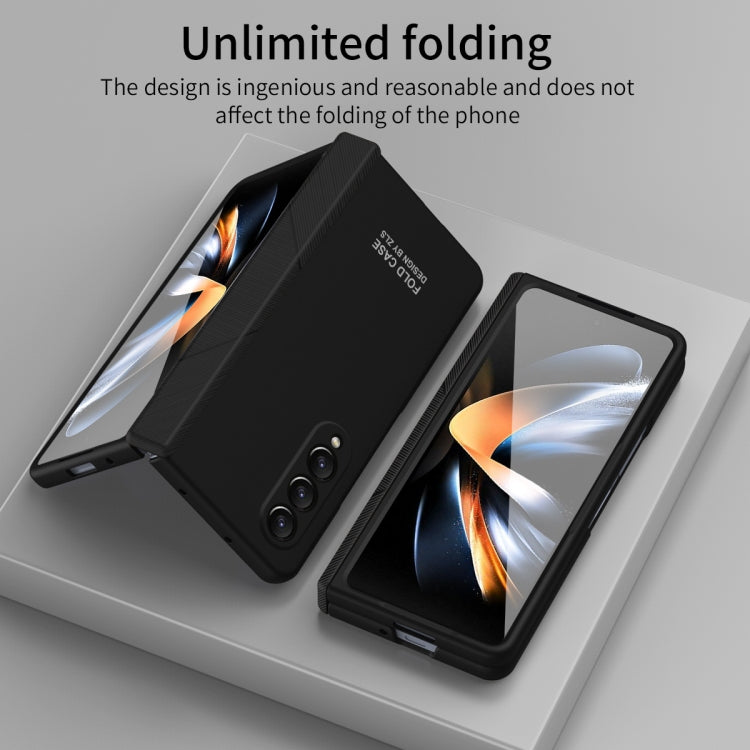 For Samsung Galaxy Z Fold4 5G Extraordinary Series Hinged Folding Full Phone Case with Pen Slot & Stylus(Black) - Galaxy Z Fold4 5G Cases by PMC Jewellery | Online Shopping South Africa | PMC Jewellery