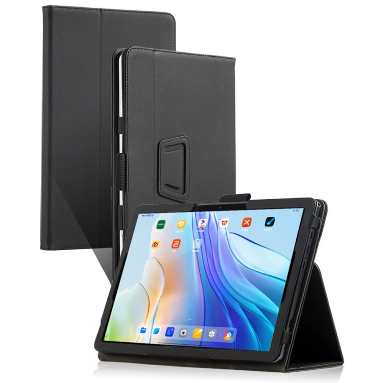 For TCL NxtPaper 11 2-Folding Leather Tablet Case with Handrest & Pen Slot(Black) - Others by PMC Jewellery | Online Shopping South Africa | PMC Jewellery | Buy Now Pay Later Mobicred