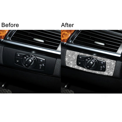 For BMW X5 E70 / X6 E71 2008-2013 Car Headlight Panel Diamond Decoration Sticker, Right Drive - Car Interior Mouldings by PMC Jewellery | Online Shopping South Africa | PMC Jewellery | Buy Now Pay Later Mobicred