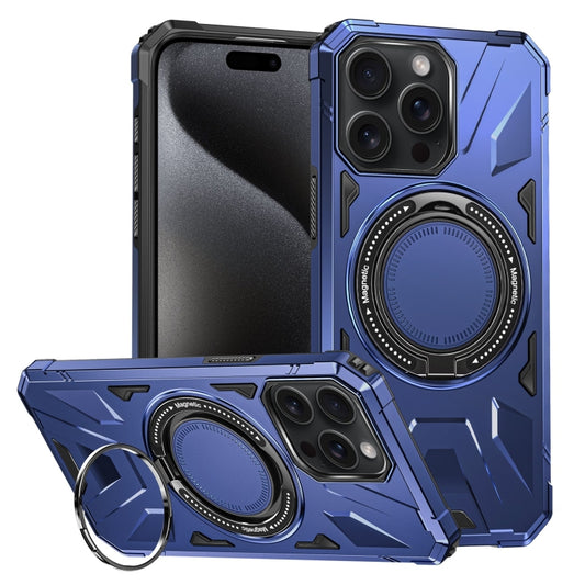 For iPhone 15 Pro Max MagSafe Magnetic Shockproof Phone Case with Ring Holder(Navy Blue) - iPhone 15 Pro Max Cases by PMC Jewellery | Online Shopping South Africa | PMC Jewellery