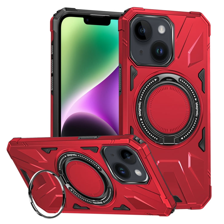 For iPhone 14/13 MagSafe Magnetic Shockproof Phone Case with Ring Holder(Red) - iPhone 14 Cases by PMC Jewellery | Online Shopping South Africa | PMC Jewellery