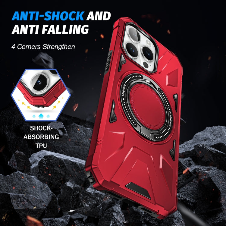 For iPhone 14/13 MagSafe Magnetic Shockproof Phone Case with Ring Holder(Red) - iPhone 14 Cases by PMC Jewellery | Online Shopping South Africa | PMC Jewellery