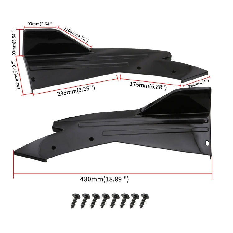 Car Universal Rear Corner Cover Rear Bumper Protective Corner Rear Lip Rear Shovel(Black) - Trunk & Bumper Accessories by PMC Jewellery | Online Shopping South Africa | PMC Jewellery | Buy Now Pay Later Mobicred