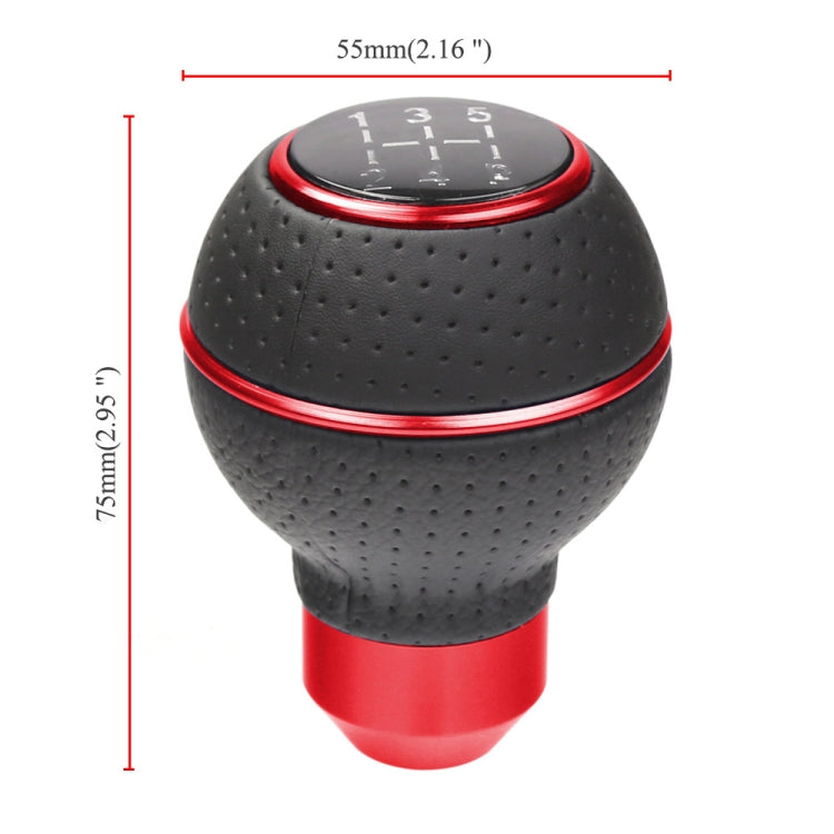 Universal Car Manual Gear Shift Lever 5-speed Shifter Knob(Red) - Shift Knob by PMC Jewellery | Online Shopping South Africa | PMC Jewellery | Buy Now Pay Later Mobicred