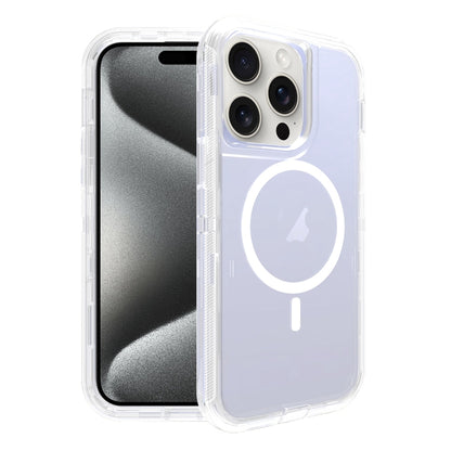 For iPhone 15 Pro Shockproof MagSafe Magnetic Phone Case(Transparent) - iPhone 15 Pro Cases by PMC Jewellery | Online Shopping South Africa | PMC Jewellery