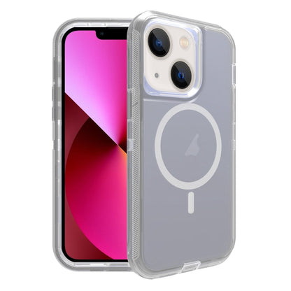 For iPhone 13 Shockproof MagSafe Magnetic Phone Case(Transparent Grey) - iPhone 13 Cases by PMC Jewellery | Online Shopping South Africa | PMC Jewellery