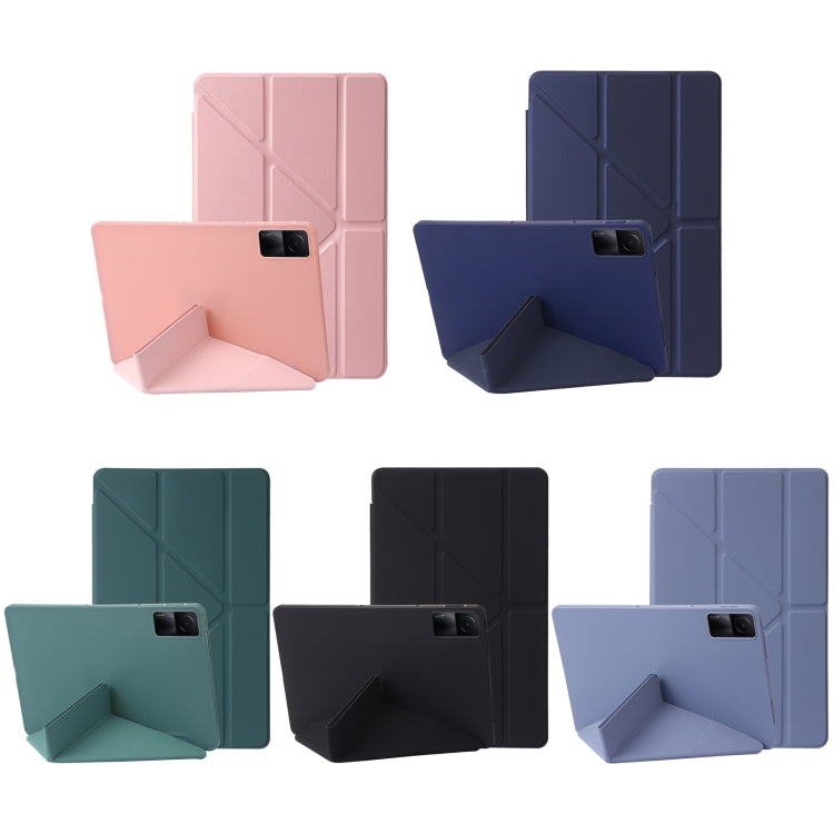 For Xiaomi Redmi Pad SE Deformation Silicone Leather Tablet Case(Dark Blue) - More Tablet Cases by PMC Jewellery | Online Shopping South Africa | PMC Jewellery