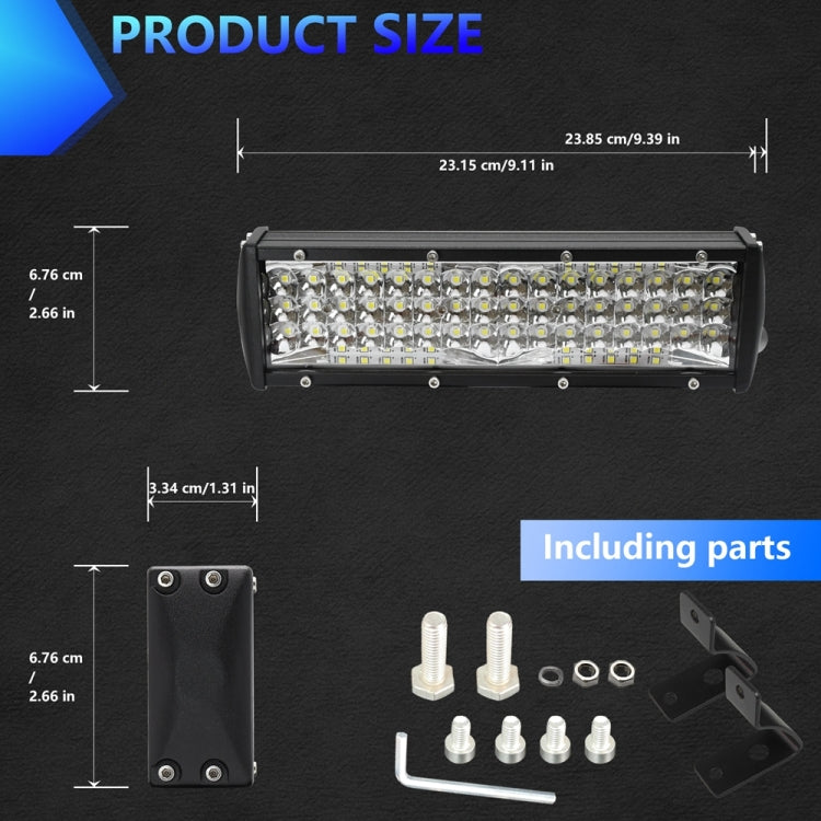 E9 36W 9 inch IP67 Waterproof Ultra-thin 5-Row Work Lights(White Light) - Work Lights by PMC Jewellery | Online Shopping South Africa | PMC Jewellery | Buy Now Pay Later Mobicred