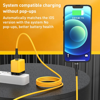 USB-C / Type-C to 8 Pin Liquid Silicone Charging Data Cable, Length: 1.2m(Yellow) - 2 in 1 Cable by PMC Jewellery | Online Shopping South Africa | PMC Jewellery | Buy Now Pay Later Mobicred