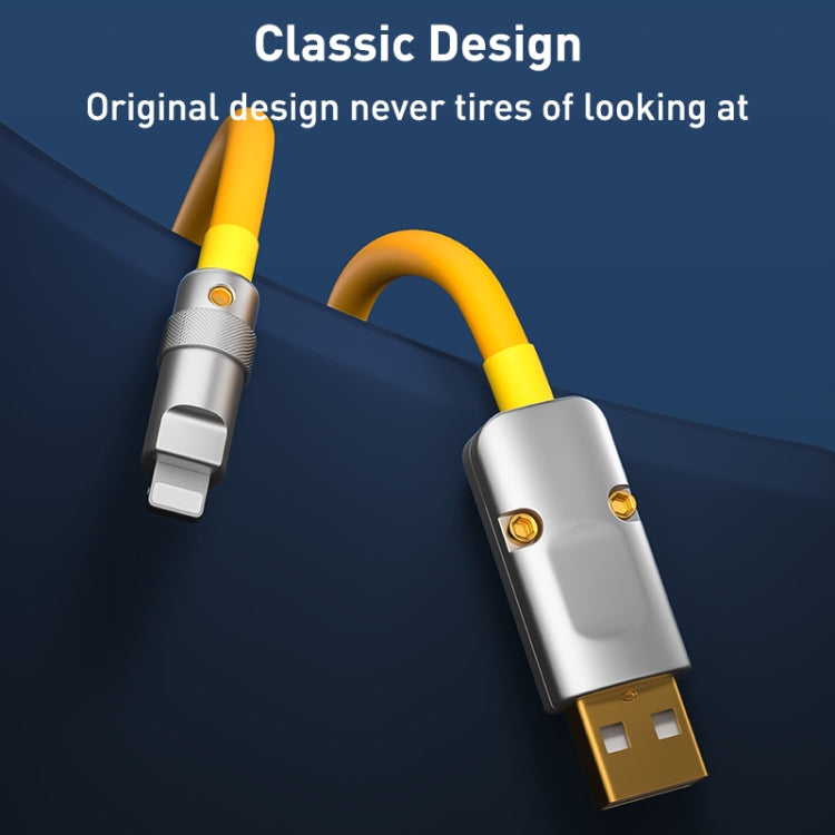 XJ-U101 USB-C / Type-C to 8 Pin Spring Charging Data Cable, Length: 1.5m(Yellow) - 2 in 1 Cable by PMC Jewellery | Online Shopping South Africa | PMC Jewellery | Buy Now Pay Later Mobicred