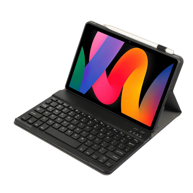 For Xiaomi Redmi Pad SE 11 inch A0N9 Lambskin Texture Ultra-thin Detachable Bluetooth Keyboard Leather Case(Black) - Others Keyboard by PMC Jewellery | Online Shopping South Africa | PMC Jewellery