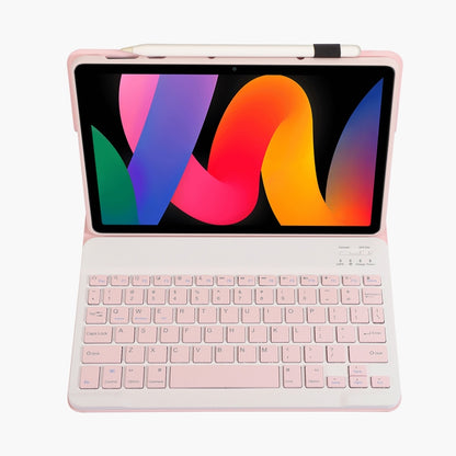 For Xiaomi Redmi Pad SE 11 inch A0N9 Lambskin Texture Ultra-thin Detachable Bluetooth Keyboard Leather Case(Pink) - Others Keyboard by PMC Jewellery | Online Shopping South Africa | PMC Jewellery