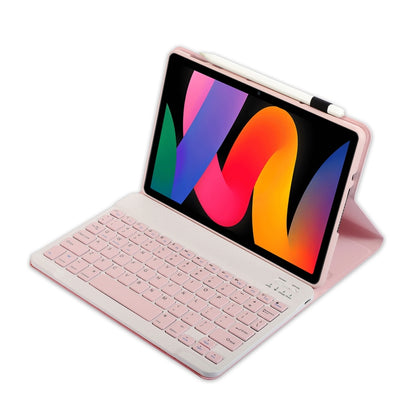 For Xiaomi Redmi Pad SE 11 inch A0N9 Lambskin Texture Ultra-thin Detachable Bluetooth Keyboard Leather Case(Pink) - Others Keyboard by PMC Jewellery | Online Shopping South Africa | PMC Jewellery