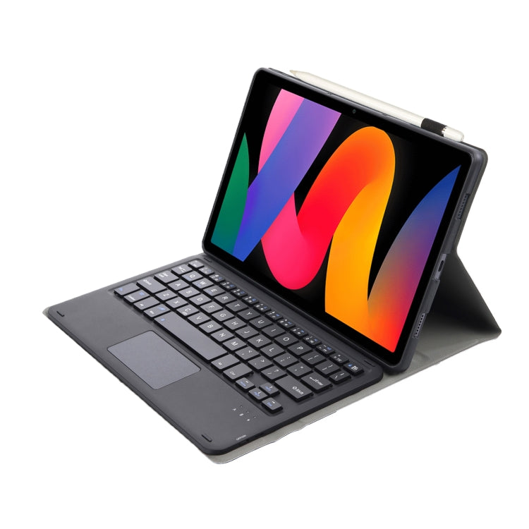 For Xiaomi Redmi Pad SE 11 inch A0N9-A Lambskin Texture Ultra-thin Detachable Bluetooth Keyboard Leather Case with Touchpad(Black) - Others Keyboard by PMC Jewellery | Online Shopping South Africa | PMC Jewellery