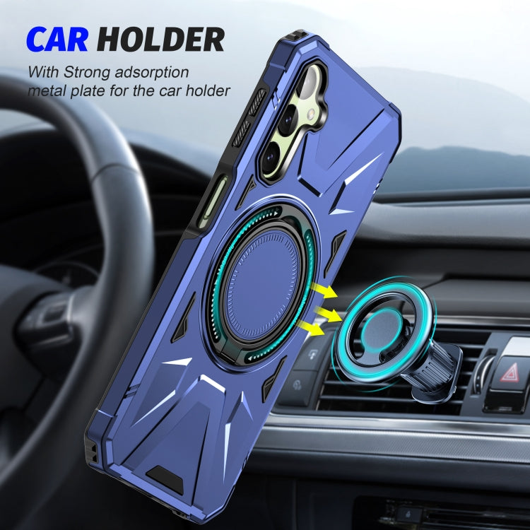 For Samsung Galaxy A54 5G MagSafe Magnetic Shockproof Phone Case with Ring Holder(Navy Blue) - Galaxy Phone Cases by PMC Jewellery | Online Shopping South Africa | PMC Jewellery