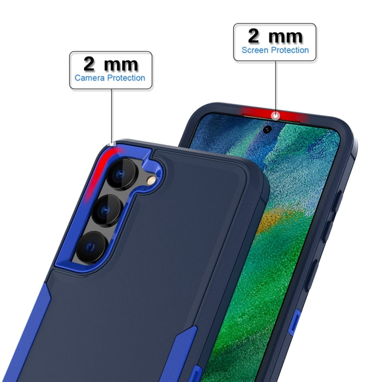 For Samsung Galaxy S25 / S24 5G Magnetic 2 in 1 PC Hybrid TPU Phone Case(Blue+Blue Green) - Galaxy S24 5G Cases by PMC Jewellery | Online Shopping South Africa | PMC Jewellery | Buy Now Pay Later Mobicred