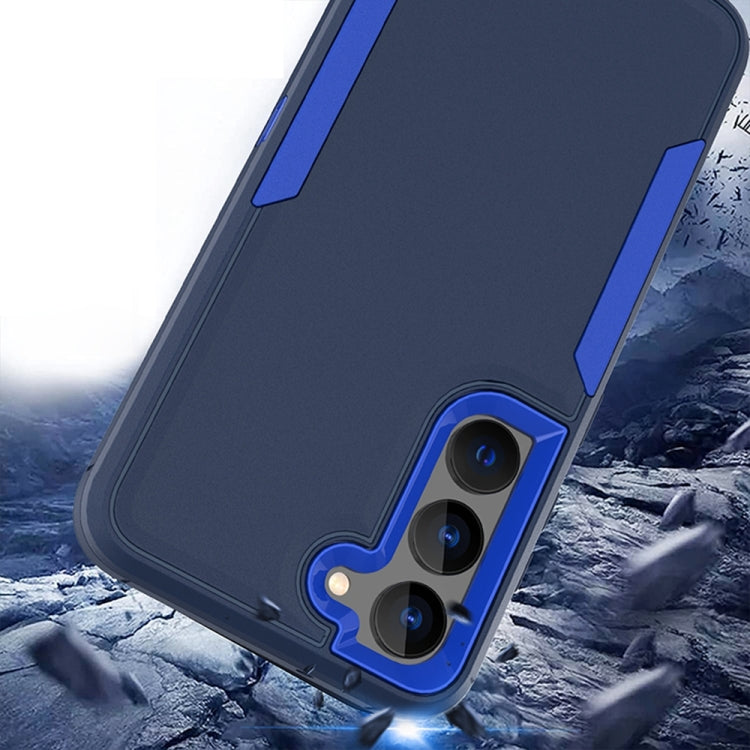 For Samsung Galaxy S25 / S24 5G Magnetic 2 in 1 PC Hybrid TPU Phone Case(Blue+Blue Green) - Galaxy S24 5G Cases by PMC Jewellery | Online Shopping South Africa | PMC Jewellery | Buy Now Pay Later Mobicred