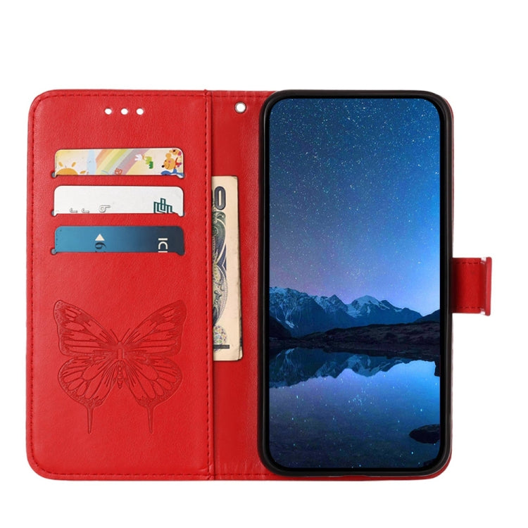 For Huawei Pura 70 Embossed Butterfly Leather Phone Case(Red) - Huawei Cases by PMC Jewellery | Online Shopping South Africa | PMC Jewellery | Buy Now Pay Later Mobicred