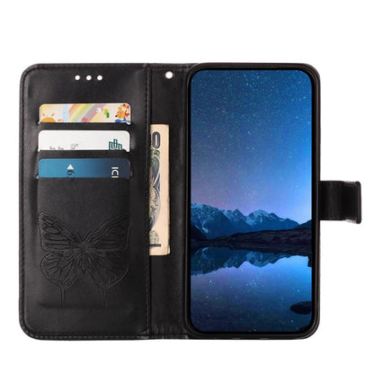 For Huawei Pura 70 Pro Embossed Butterfly Leather Phone Case(Black) - Huawei Cases by PMC Jewellery | Online Shopping South Africa | PMC Jewellery | Buy Now Pay Later Mobicred